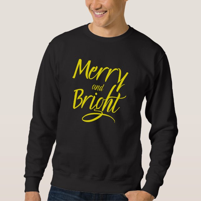 Sweatshirt : Joyeux et Lumineux (noir) (Devant)