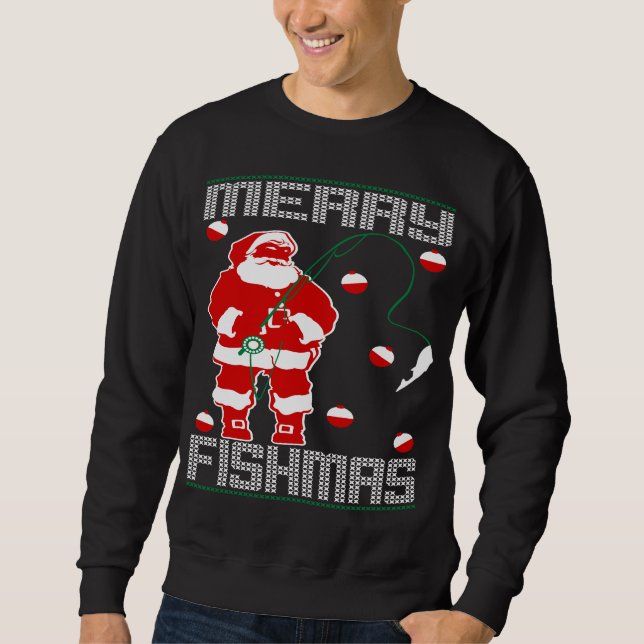 Sweatshirt Joyeux Fishmas Père Noël (Devant)