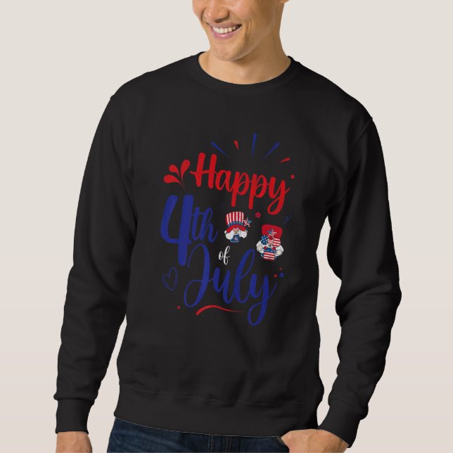 Sweatshirt Joyeux graphique de l'indépendance 4 juillet États (Devant)