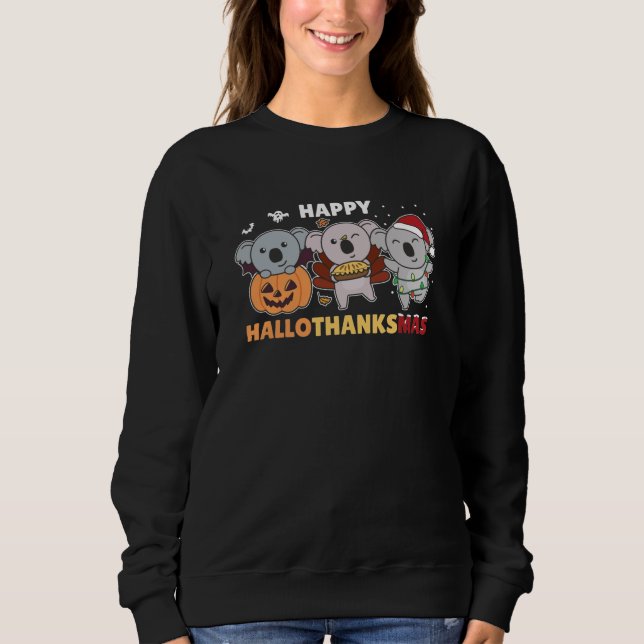 Sweatshirt Joyeux Hallothanksmas Koalas Christmas Koala (Devant)