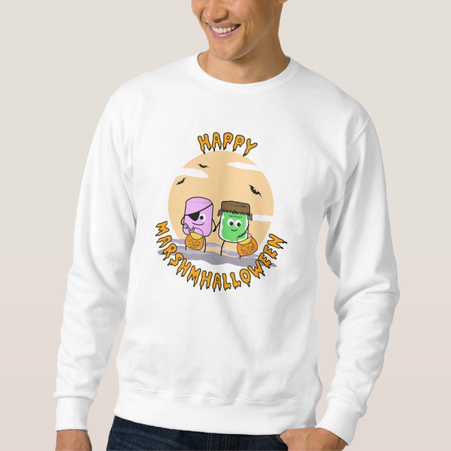 Sweatshirt Joyeux halloween ! Joyeux marshmalloween ! (Devant)