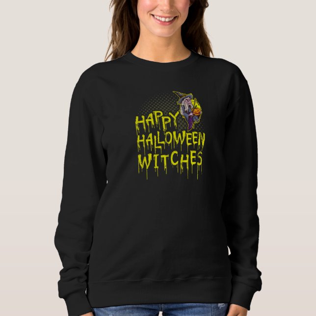 Sweatshirt Joyeux Halloween Sorcières (Devant)