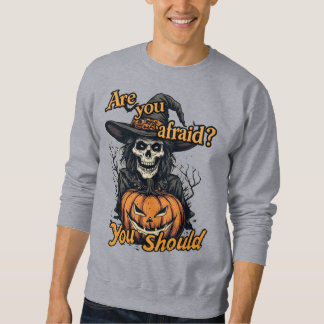 Sweatshirt Joyeux Halloween sur un Gris