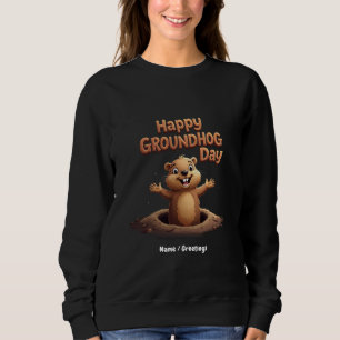 Sweatshirt Joyeux Jour de la marmotte Célébrer avec Humour, A
