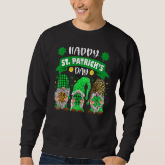 Sweatshirt Joyeux Jour de la Saint Patrick trois Gnome Shamro