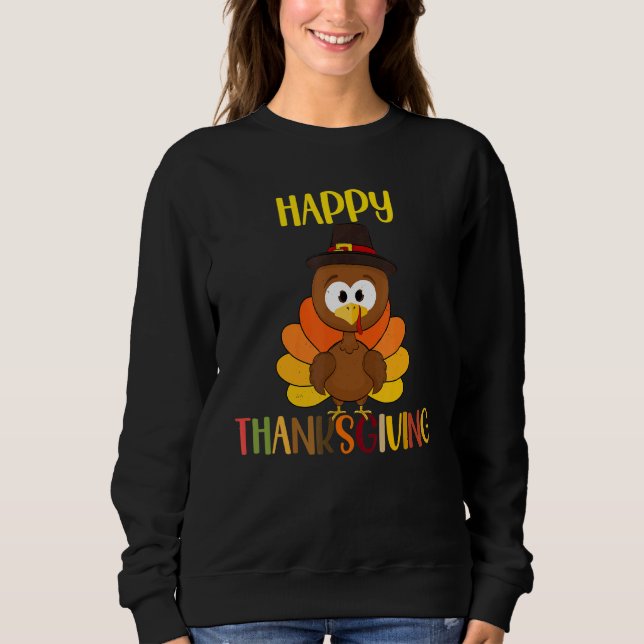Sweatshirt Joyeux Jour de la Turquie Thanksgiving Matching Fa (Devant)