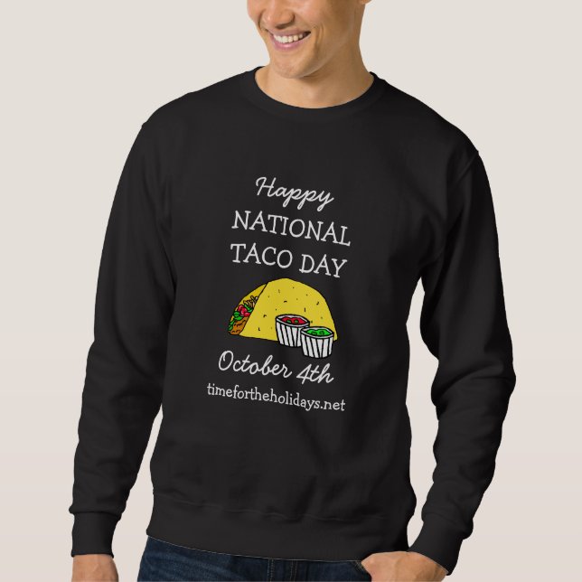 Sweatshirt Joyeux Jour National Du Taco Fête De Nourriture Dr (Devant)