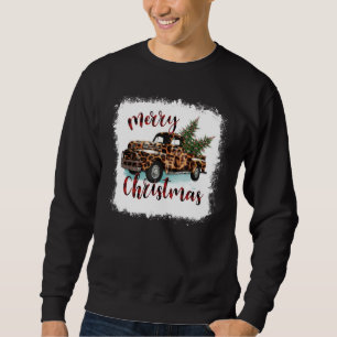 Sweatshirt Joyeux Joyeux Noël Leopard Camion Noël T