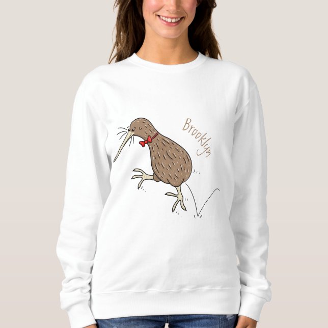 Sweatshirt Joyeux kiwi de saut avec dessin de cravate arc (Devant)