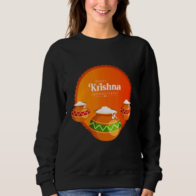 Sweatshirt Joyeux Krishna Janmashtami (Devant)
