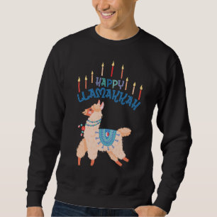 Sweatshirt Joyeux Llamakkah Hanoukka Menorah