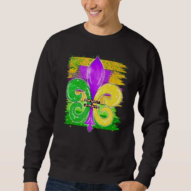 Sweatshirt Joyeux Mardi Gras Carnival Funny Graphisme (Devant)