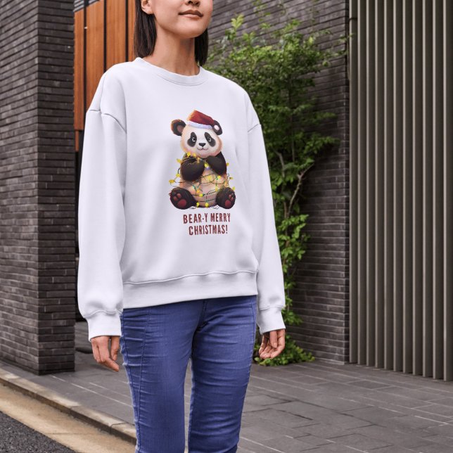 Sweatshirt Joyeux Noël à l'ours ! Panda Joueur (Créateur téléchargé)