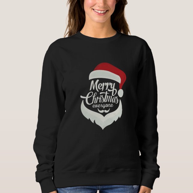 Sweatshirt "Joyeux Noël à tous - Santa Hat & Beard (Devant)