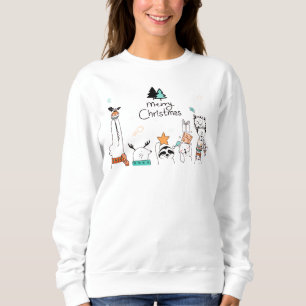 Sweatshirt Joyeux Noël Animaux caricaturaux Vacances