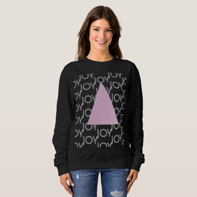 Sweatshirt Joyeux Noël Arbre Rose Hiver (Devant entier)
