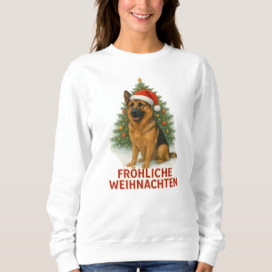 Sweatshirt Joyeux Noël berger allemand de Noël