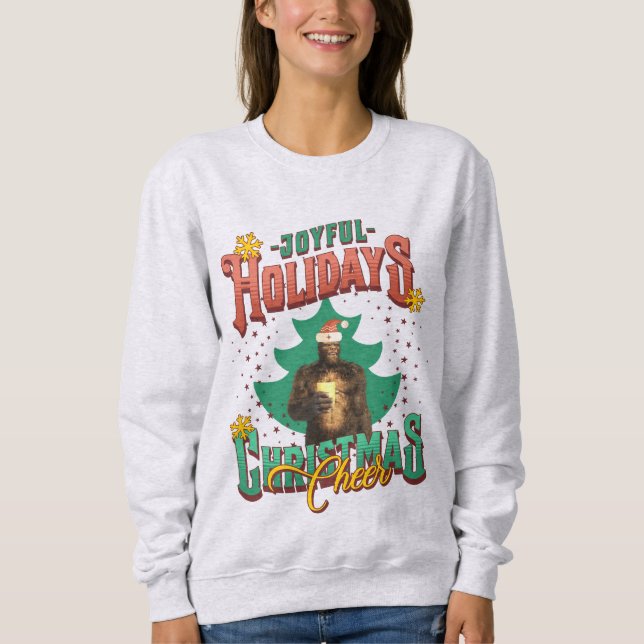 Sweatshirt Joyeux Noël Bigfoot Fête de fin d'année (Devant)
