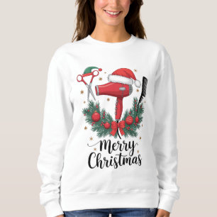 Sweatshirt Joyeux Noël Coiffeur Coiffeuse Noël Cheveux