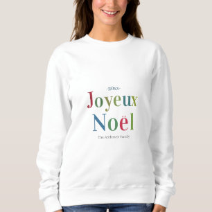 Sweatshirt Joyeux Noel coloré Noël français