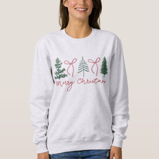 Sweatshirt Joyeux Noël Coquette Prépa (Devant)