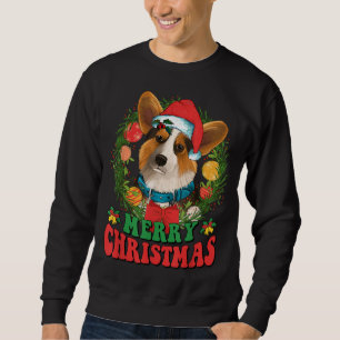 Sweatshirt Joyeux Noël Corgi Santa Hat Amoureux de les chiens