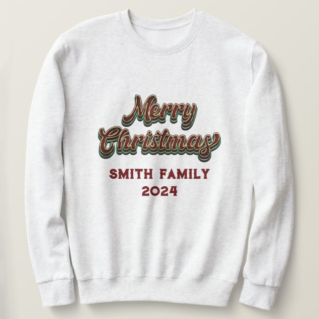 Sweatshirt Joyeux Noël - Correspondance familiale (Design devant)