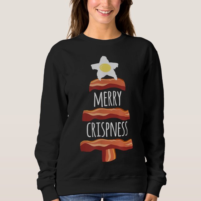 Sweatshirt Joyeux Noël Crise Bacon Arbre de Noël (Devant)