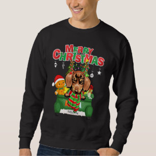 Sweatshirt Joyeux Noël Dachshund Chien Reindeer équitation Tr