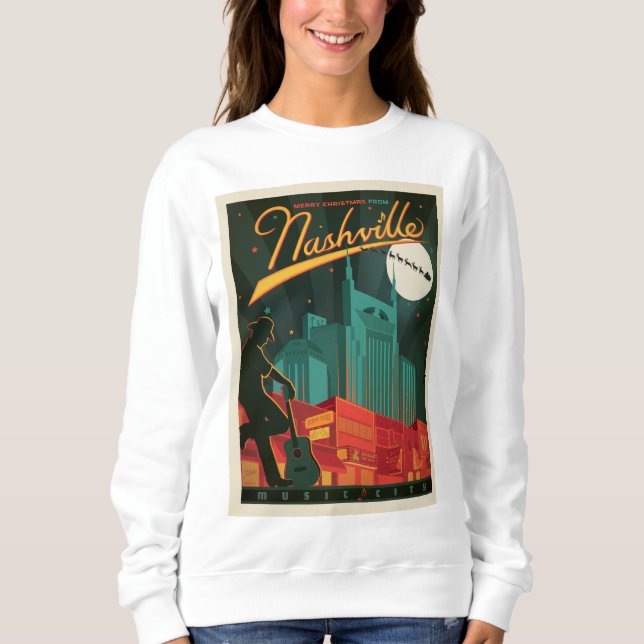 Sweatshirt Joyeux Noël de Nashville (Devant)