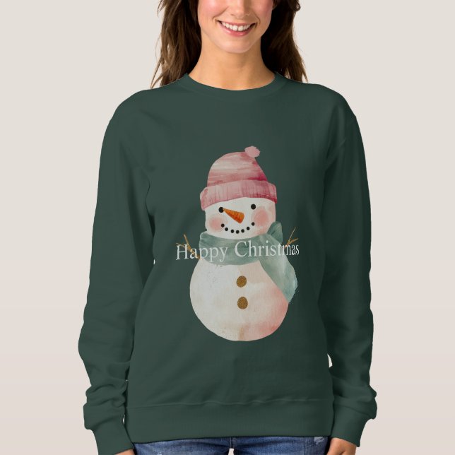 Sweatshirt Joyeux Noël de Snowman (Devant)