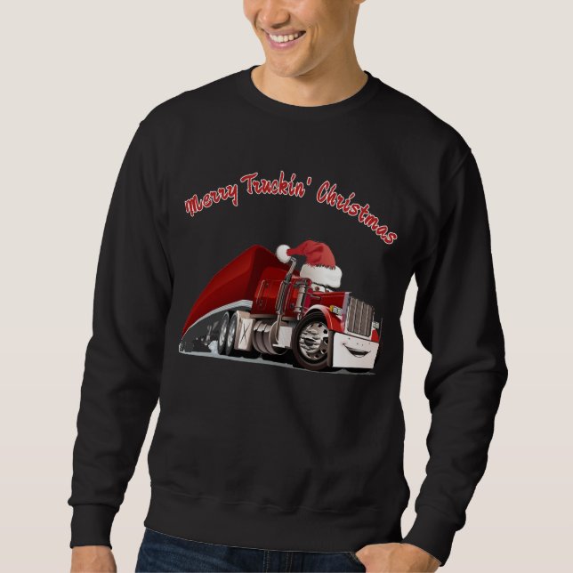 Sweatshirt Joyeux Noël en camion  (Devant)
