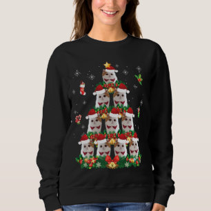 Sweatshirt Joyeux Noël Exotic Shorthair Cat Père Noël Tree Pa