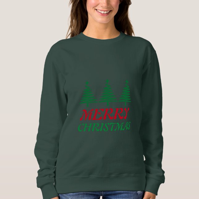 Sweatshirt Joyeux Noël filles et garçons gris (Devant)