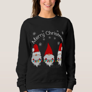 Sweatshirt Joyeux Noël Funny Gnomes mignons Père Noël