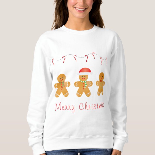 Sweatshirt Joyeux Noël Gingerbread Hommes (Devant)