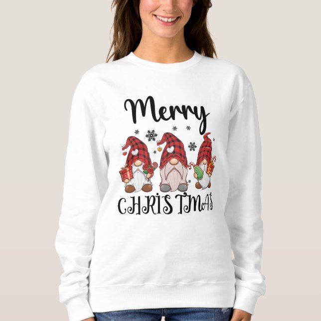 Sweatshirt Joyeux Noël Gnomies Gnomes de Noël  (Devant)