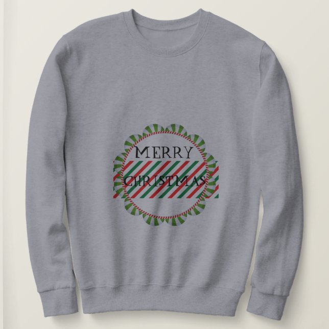 Sweatshirt Joyeux Noël gris (Design devant)