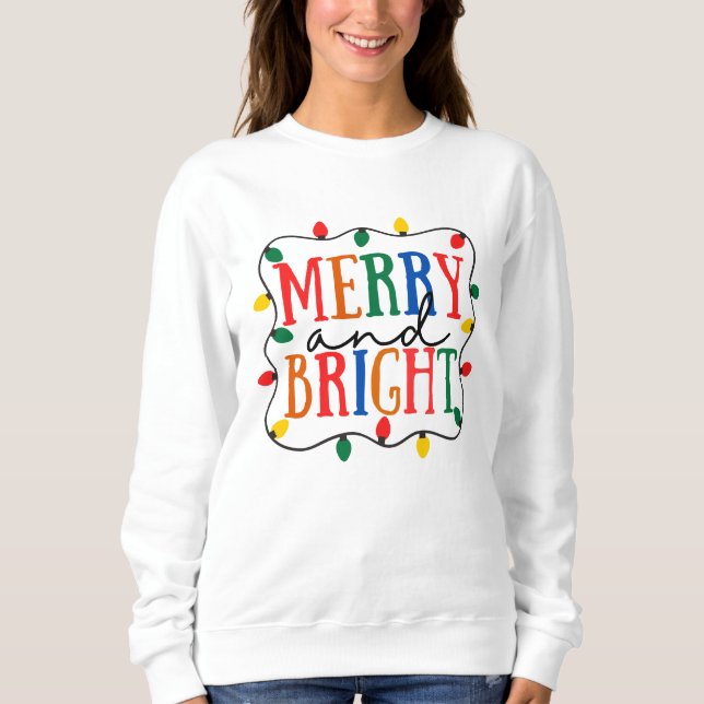 Sweatshirt Joyeux Noël Lumineux (Devant)