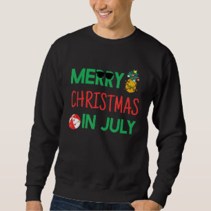 Sweatshirt Joyeux Noël Mignon en Juillet Plage