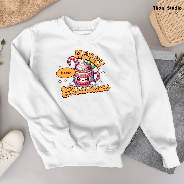 Sweatshirt Joyeux Noël mignonne Chocolat chaud Famille de Mug (Créateur téléchargé)