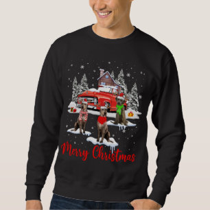 Sweatshirt Joyeux Noël Père Noël Reindeer Irish Wolfhound ave