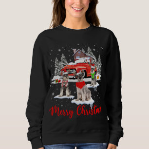 Sweatshirt Joyeux Noël Père Noël Reindeer Schnauzer avec roug