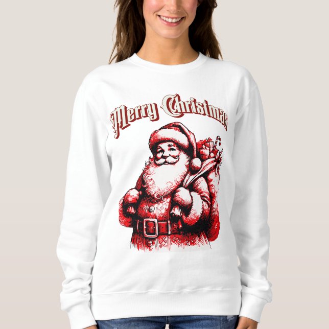 Sweatshirt Joyeux Noël Père Noël Sack of Presents (Devant)
