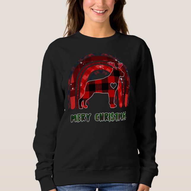 Sweatshirt Joyeux Noël Plaid Rottweiler Chien Noël P (Devant)