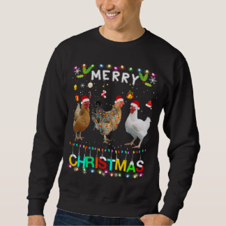 Sweatshirt Joyeux Noël Poulet de Noël Feu de Noël Feu de Noël