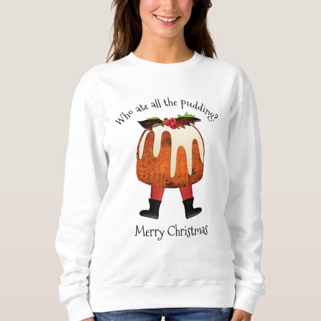 Sweatshirt Joyeux Noël Pudding (Devant)