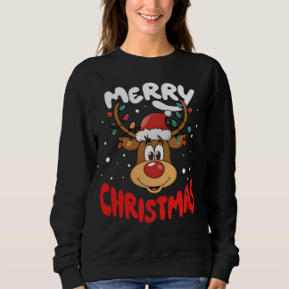 Sweatshirt Joyeux Noël Reindeer Femmes Hommes Funny Famille