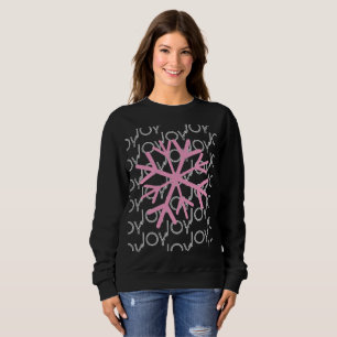 Sweatshirt Joyeux Noël Rose JOIE Flocon de Neige Hiver