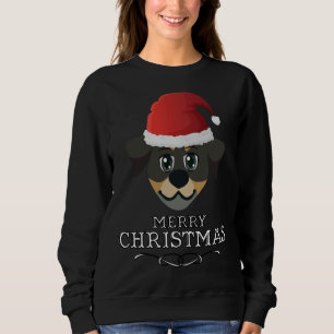 Sweatshirt Joyeux Noël Rottweiler Amoureux des chiens de Sant